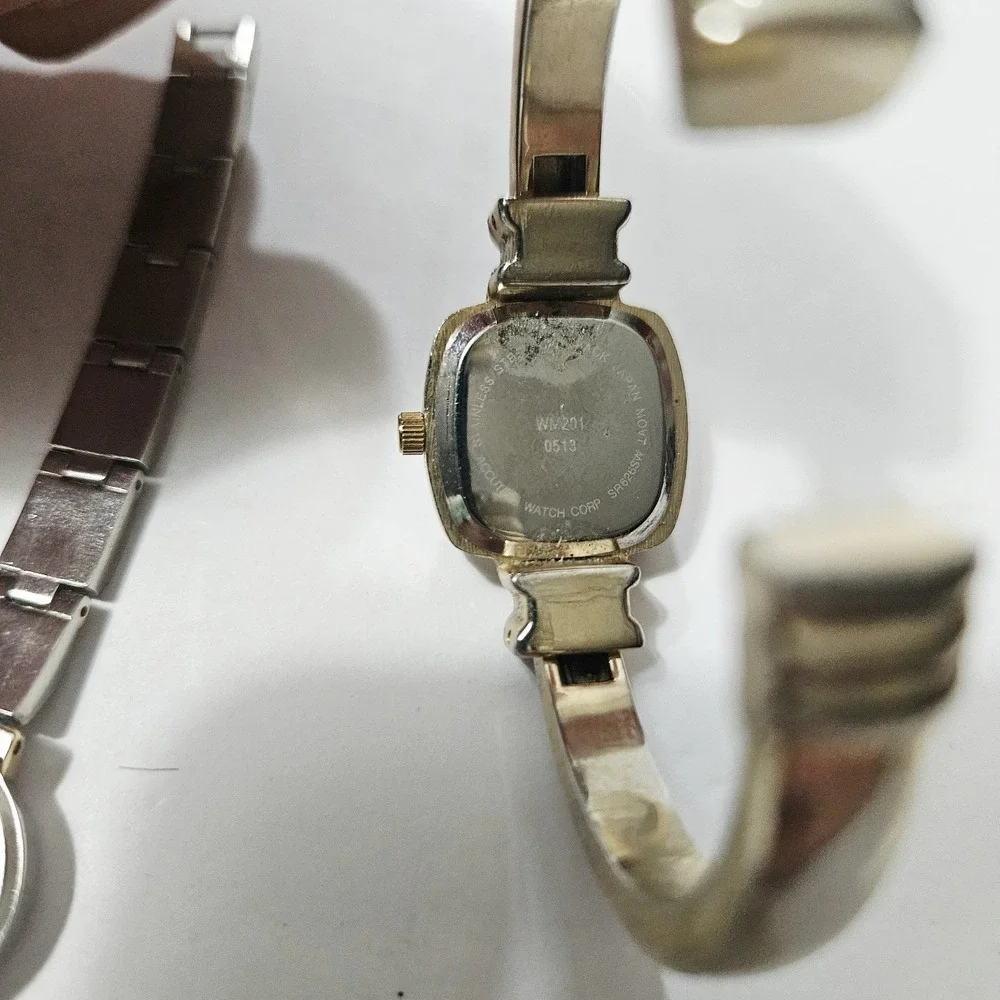 Vintage Ladies' Gossip Quartz Watch, Genuine Blue Tiel Leather Band And 2 Others